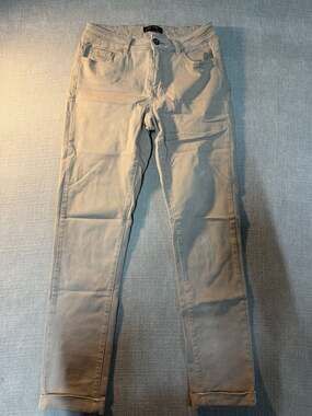 Charlie B Women's Khaki Cuffed Slim Fit Pants